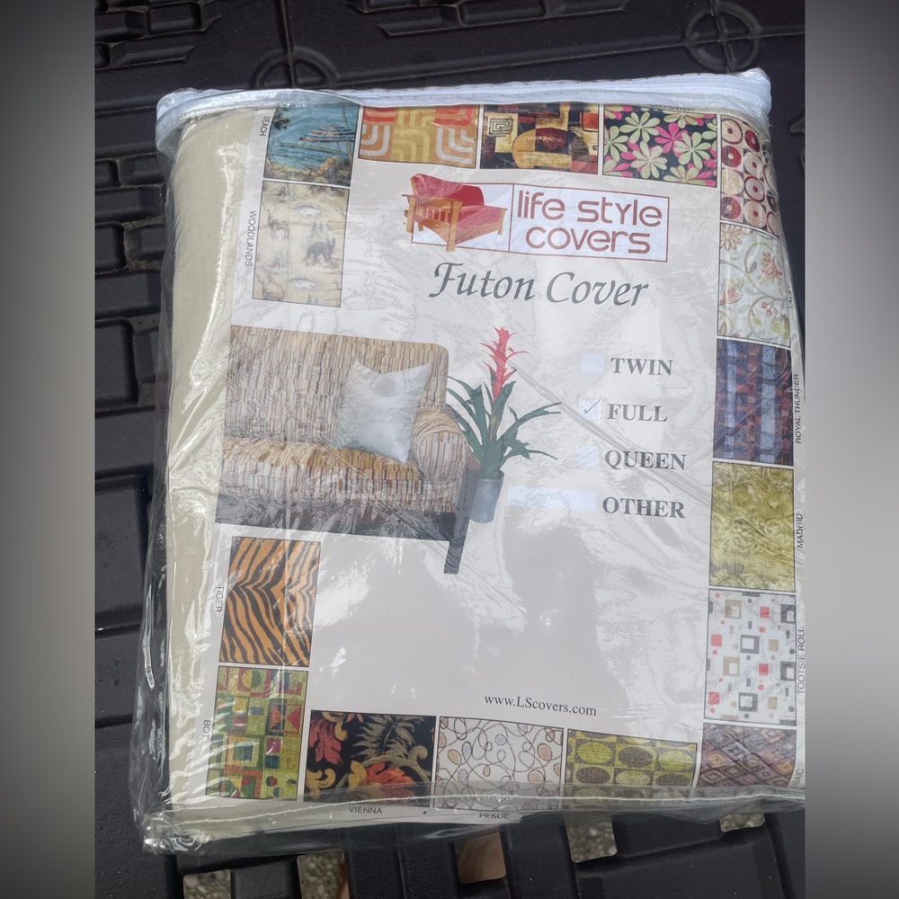Full size, cream futon cover